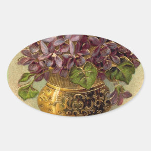 Violets Gouden Vaas Sticker