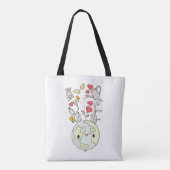 Violet's herbruikbare canvas tas (Achterkant)
