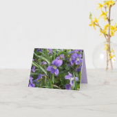 Violets Horizontal Blank Note Kaart (Gele Bloem)