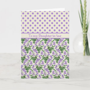 Violets, Kaart februari, schoondochter