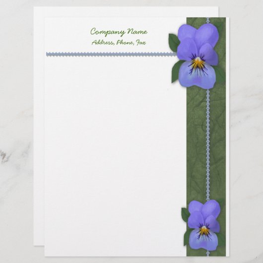 Violets Letterhead Briefhoofd (Voorkant / Achterkant)