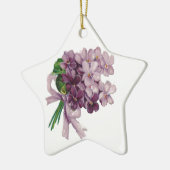 Violets Nosegay Bouquet Star Ornament (Links)