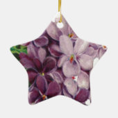 Violets Nosegay Bouquet Star Ornament (Achterkant)