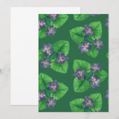 Violets op smaragdgroen (Voorkant / Achterkant)
