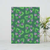 Violets op smaragdgroen (Staand voorkant)