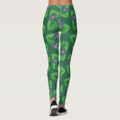 Violets op smaragdgroen leggings (Achterkant)