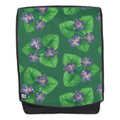 Violets op smaragdgroen rugtassen (Voorkant)