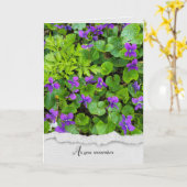 Violets sauvages avec Raindrops carte de sympathie (Fleur jaune)