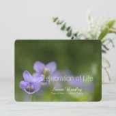 Violets sauvages Célébration de la vie Invitation (Debout devant)
