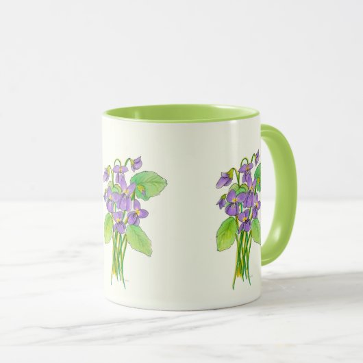 Violets sauvages Mug (Devant droit)
