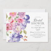 Violets violets Invitations de douches nuptiales f (Devant)