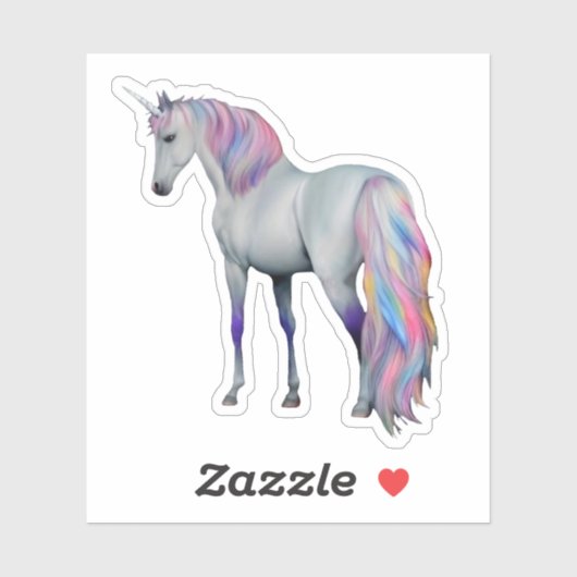 Violetta- Einhorn, stehend -  Sticker (Vel)