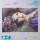 Violetta Lady in Paarse Decoupage Tissuepapier (Craft)