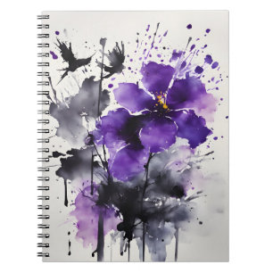 Violetta - Watercolor bloemen Notitieboek