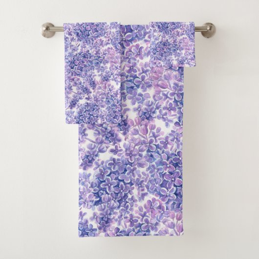 Violette aquarelle fleurs lilas (En situation)