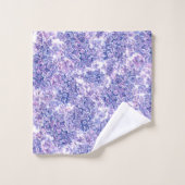 Violette aquarelle fleurs lilas (Gant de toilette)