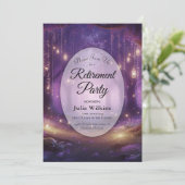 Violette bij Midnight Enchanted Forest Retirement Kaart (Staand voorkant)