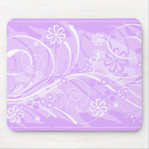 violette bloemen muismat