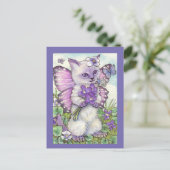 Violette Fée Cute Siamese Kitten Carte postale (Debout devant)