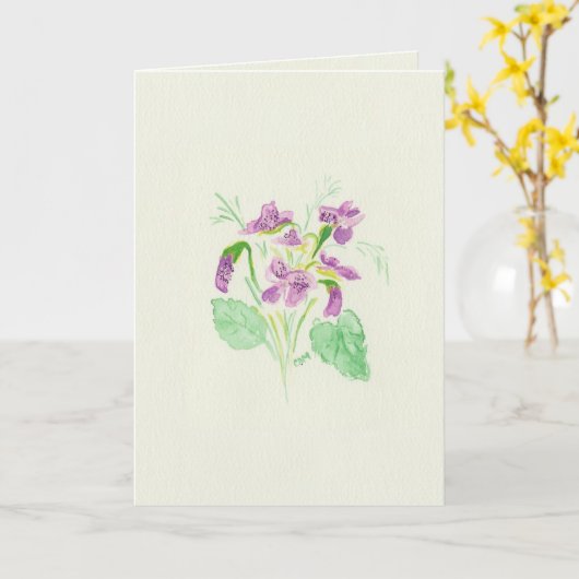 Violette Kaart (Gele Bloem)