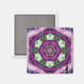 Violette Kaleidoscope Magnet Magneet (Voorkant / Achterkant)