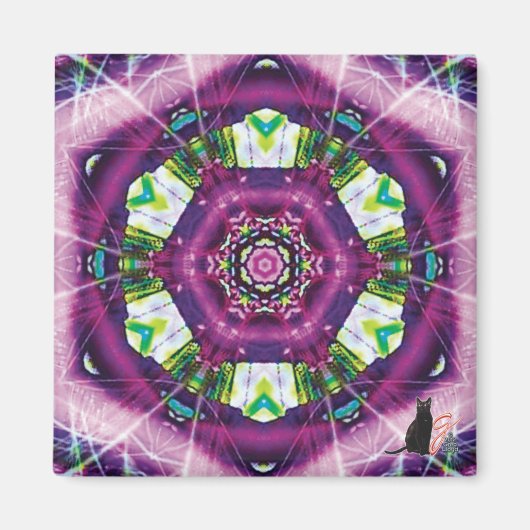 Violette Kaleidoscope Magnet Magneet (Voorkant)