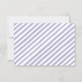 Violette lavande fleurie mariage RSVP carte boîtie (Dos)