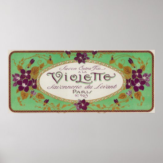 Violette Soap LabelParis, Frankrijk Poster (Voorkant)
