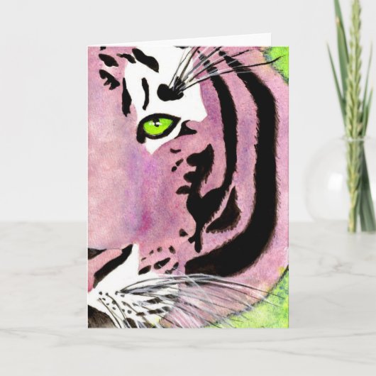 Violette Tijger Notecards Kaart (Voorkant)