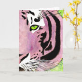 Violette Tijger Notecards Kaart (Gele Bloem)