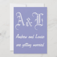 Violette Tulipe et Faire-part de mariage blanc