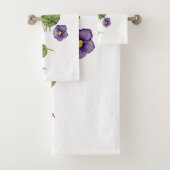 Violette violette aquarelle serviette (En situation)