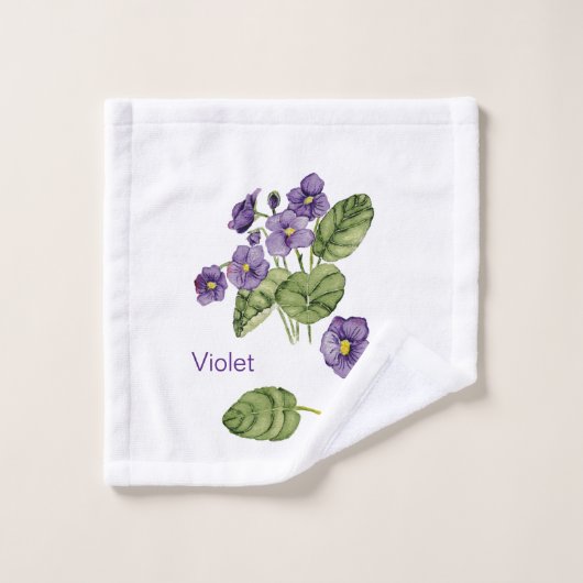 Violette violette aquarelle serviette (Gant de toilette)