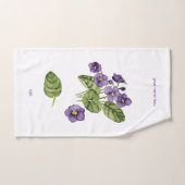 Violette violette aquarelle serviette (Serviette à main)