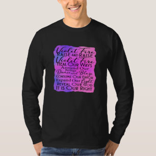 Violette Vuur Gebed: Healing Intenties T-shirt