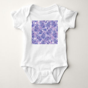 Violette waterverf lila bloemen romper