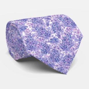 Violette waterverf lila bloemen stropdas