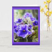 Violettes dans la fenêtre - Carte (Fleur jaune)