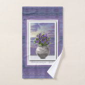 violettes dans un bocal de lune (Serviette à main)