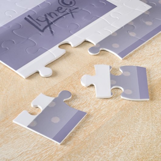 Violettes dans un pot de lune puzzle (Côté)