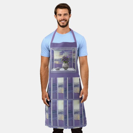 violettes dans un tablier de bocal de lune (Porté)