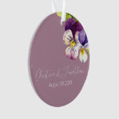 Violettes d'aquarelle romantique sur violet (devant)