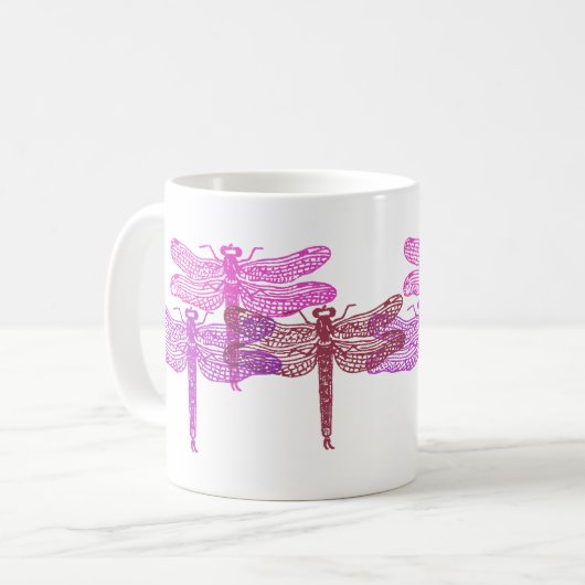 Violettes de libellule Mug (Devant gauche)