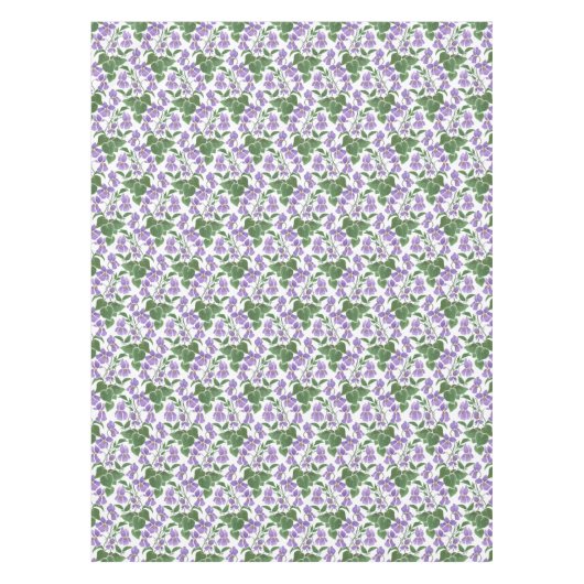 Violettes de mauve sur nappes florales blanches su (Devant)