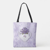 Violettes En Teapot Sur Tout Le Sac fourre-tout D' (Dos)