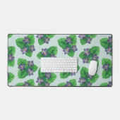 Violettes en verre de mer bleu (Clavier et souris)