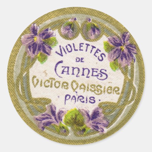 Violettes Étiquette parfum, Paris 1900 (Devant)