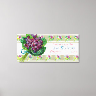 Violettes Soap LabelParis, Frankrijk Canvas Afdruk