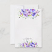 violettuin bloemrijke foto dankkaart bedankkaart (Voorkant)