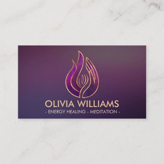 Violetvlam - Paarse vlam Visitekaartje (Voorkant)